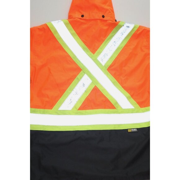 Holmes Workwear Hi-Vis Safety Jacket XL Reflective Waterproof ANSI Workcore - Picture 4 of 11